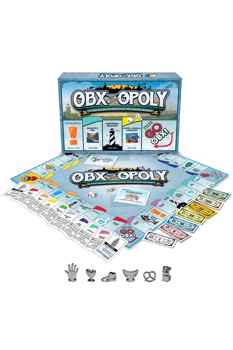 OBX Opoly Board Game, Alternate, color, Multicolored