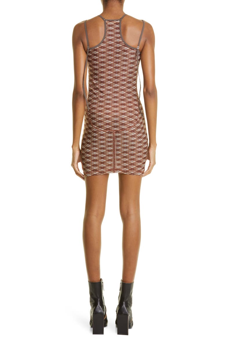 Knwls Vortex Argyle Print Minidress, Alternate, color, 