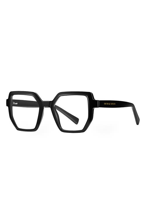 Fifth & Ninth Monroe 48mm Square Blue Light Blocking Glasses In Black