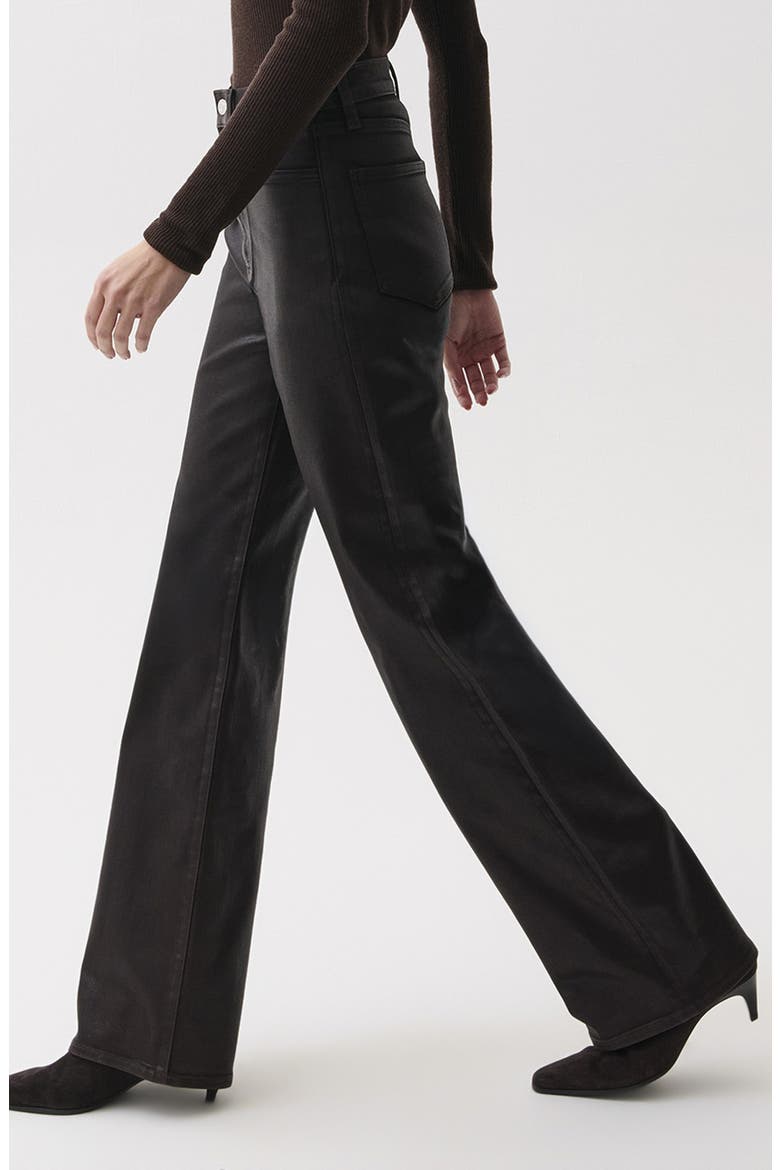 Evie High Waist Flare Leg Jeans, Alternate, color, COATED MOCHA