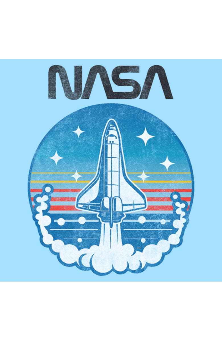 NASA Men's NASA Space Shuttle Badge Graphic T-Shirt, Alternate, color, Light Blue