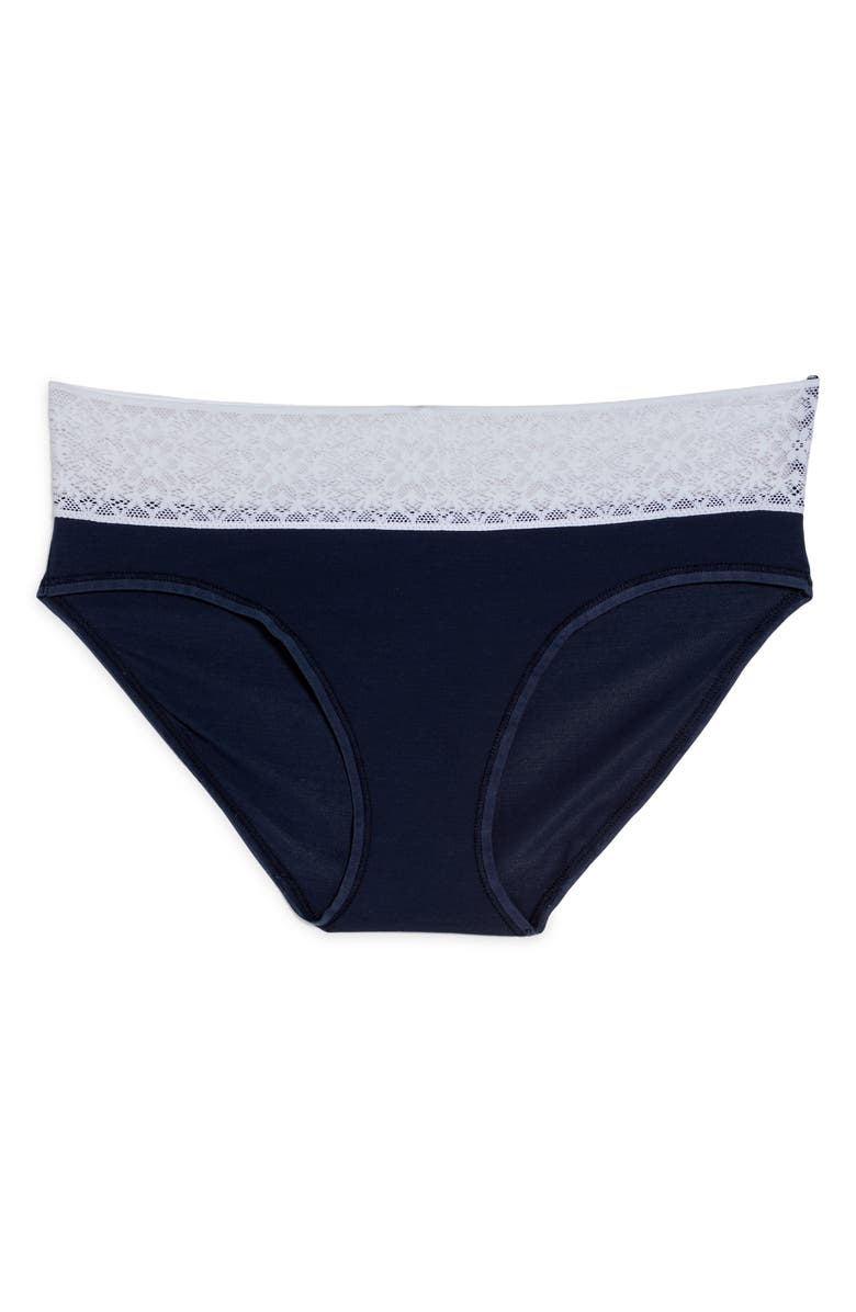 Tommy John Cool Cotton Lace Trim Briefs, Alternate, color,