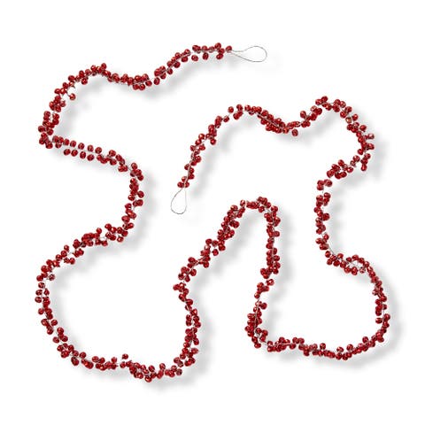 Jingle Bell Red Garland Holiday Decor for Christmas Trees