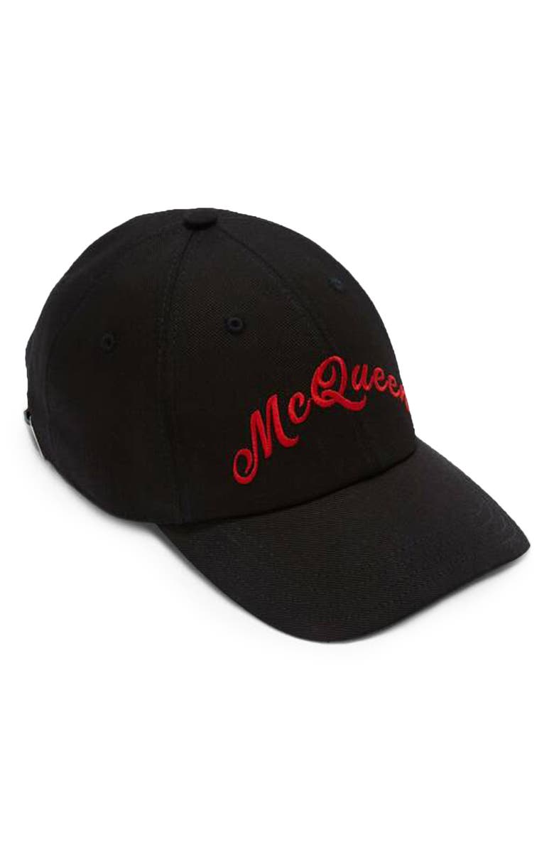 McQueen Alexander McQueen Embroidered Baseball Cap, Main, color, 
