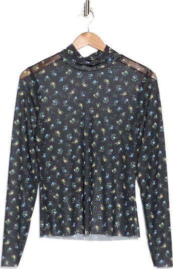 Zoe Mock Neck Mesh Top