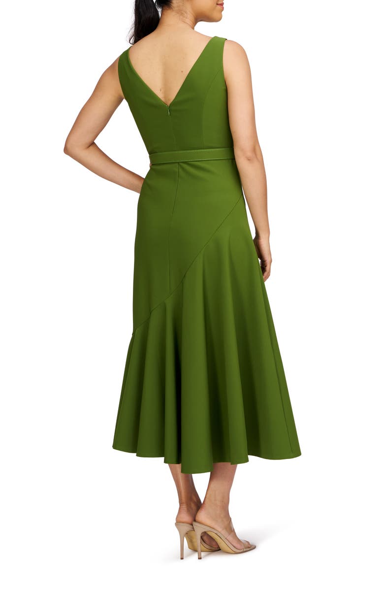 Kay Unger Gianna Belted Cocktail Dress, Alternate, color, Green Garden