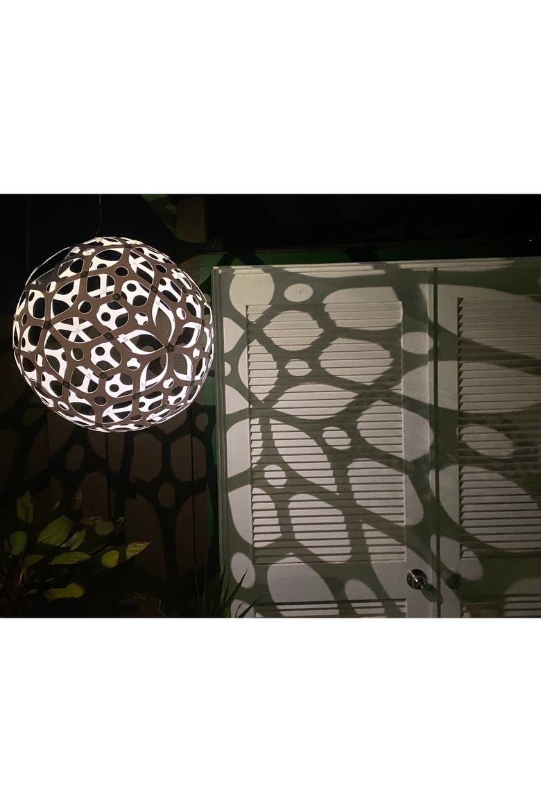18" Solar Peace Light White Outdoor Hanging Décor, Alternate, color, Multicolored