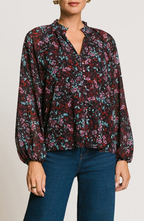 Matty M . Harlyn Floral Button-up Shirt In Brown