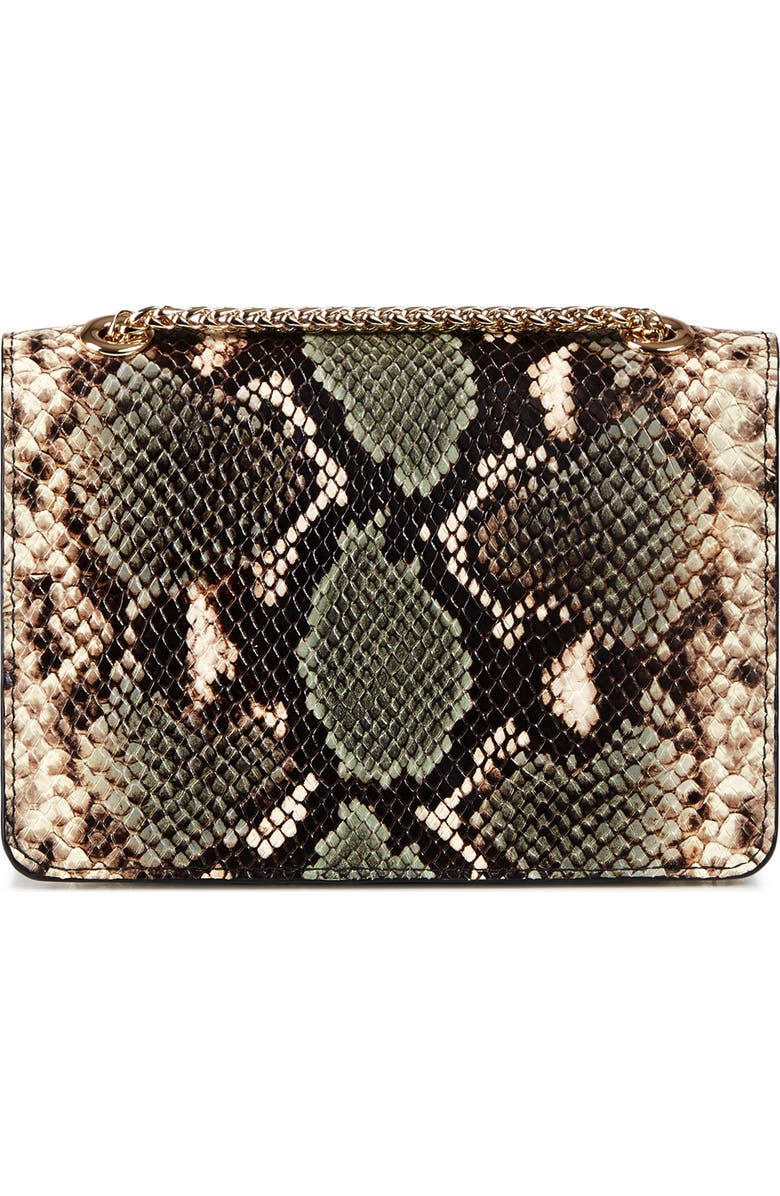 Strathberry Mini East/West Snake Embossed Leather Shoulder Bag, Alternate, color,