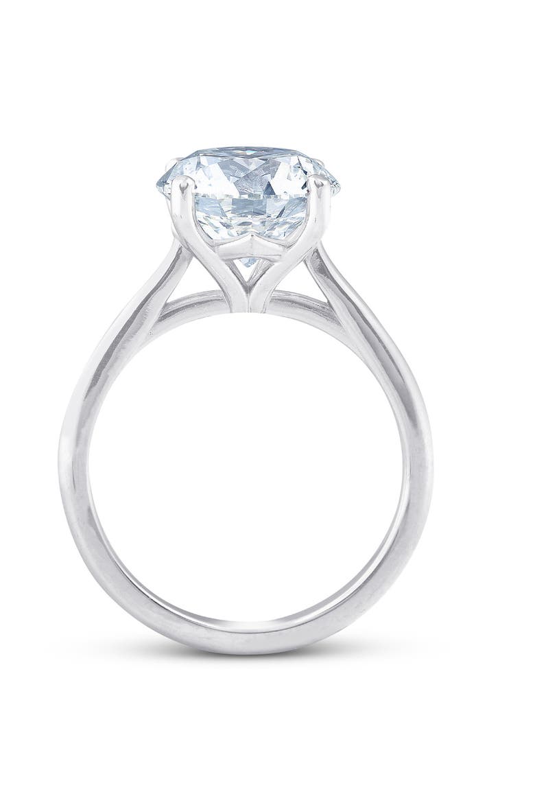 4ct Solitaire Moissanite Engagement Ring 14k Gold 10MM, Alternate, color, 14k White Gold