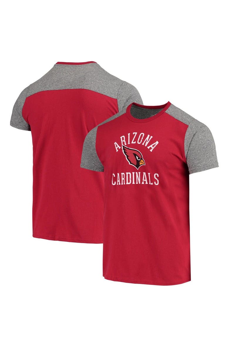 Men's Majestic Threads Cardinal/Gray Arizona Cardinals Field Goal Slub T-Shirt, Main, color, Cardinal