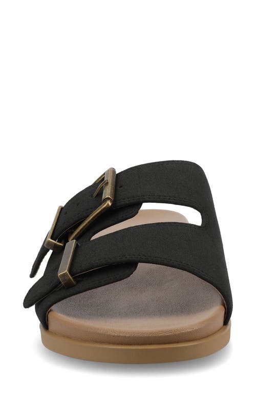 Shop Journee Collection Cosette Slide Sandal In Black Cosette