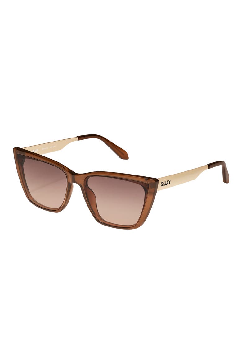 Call The Shots 59mm Cat Eye Sunglasses, Alternate, color, COFFEE/ BROWN FAWN