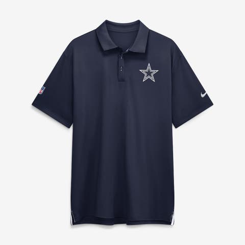 Men's Nike Navy Dallas Cowboys Sideline Powerful Blocking Dri-FIT Tour Polo