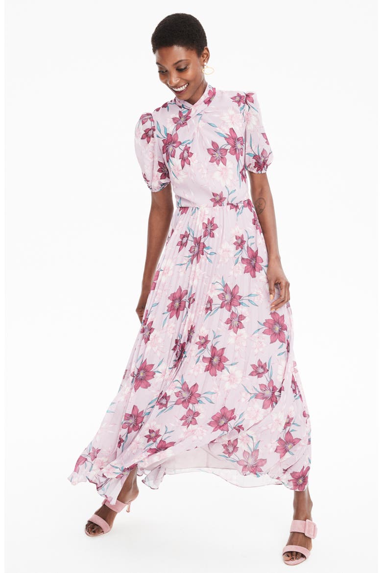 Floral Midi Cocktail Dress, Alternate, color, LILAC MULTI