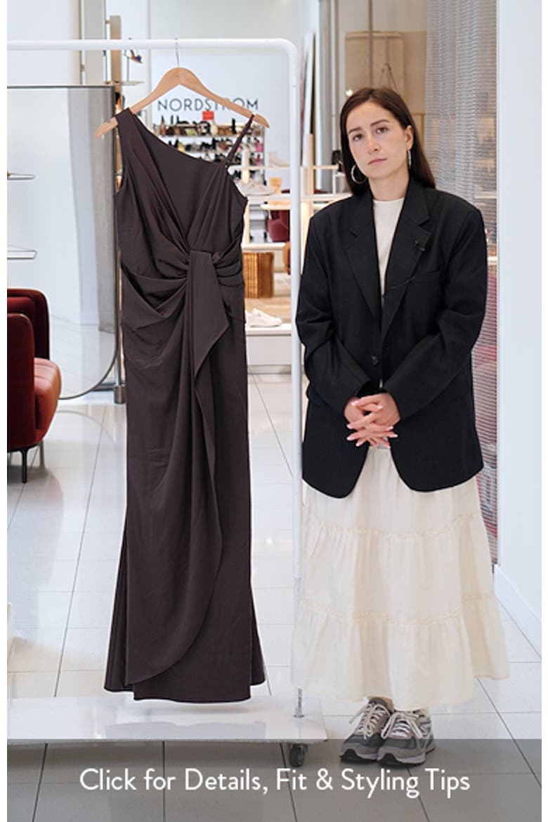 One-Shoulder Matte Satin Gown video
