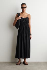 COS Gathered Jersey Midi Dress