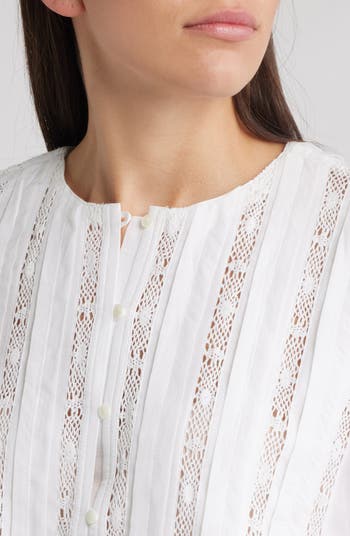 Bobbi Lace Trim Peplum Top