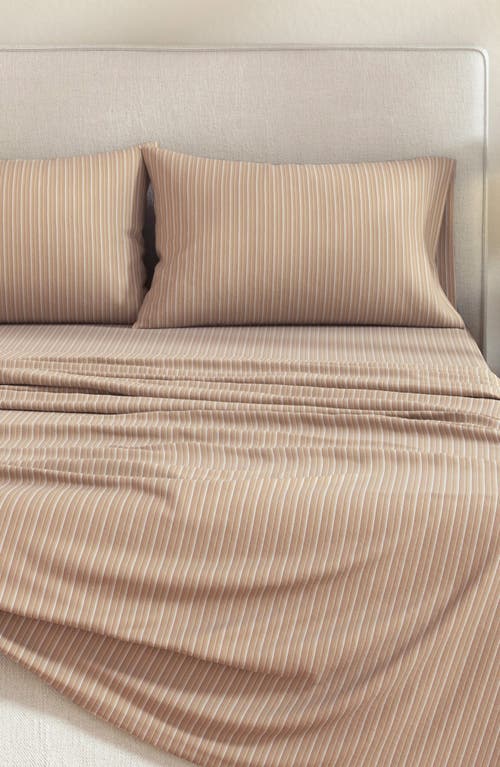 Woven & Weft Plaid 4-piece Flannel Bed Sheet Set In Brown
