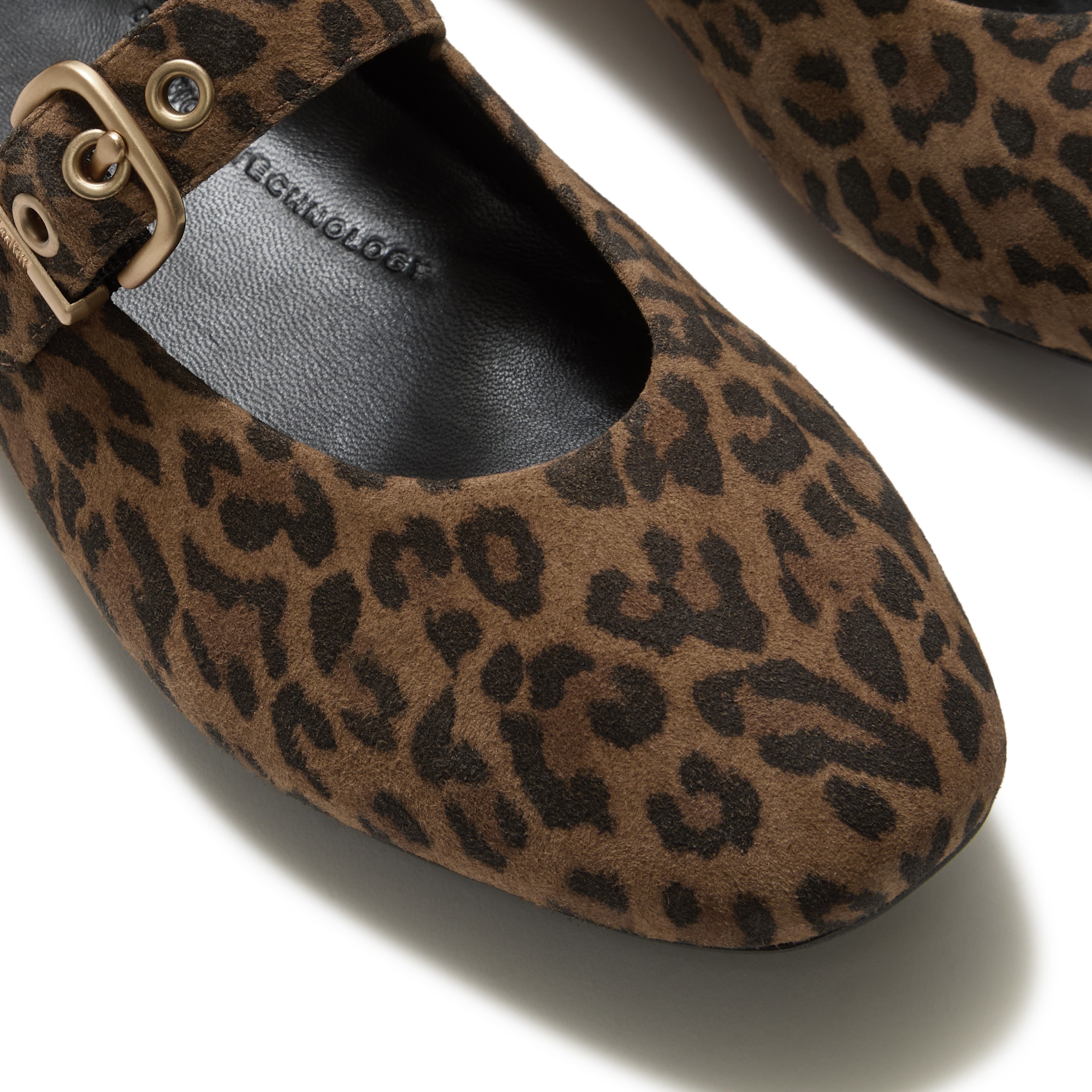 Delicato Suede Leopard Mary Janes, Alternate, color, Tan/Black