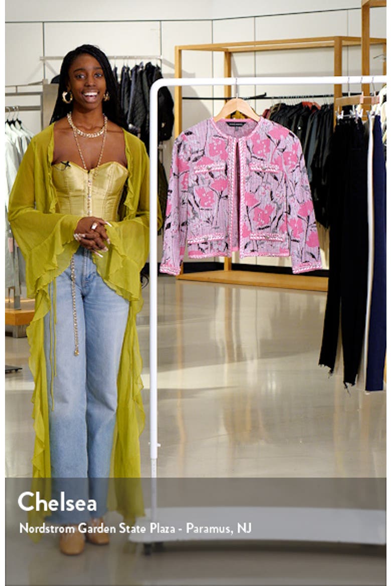 Floral Crop Knit Jacket video