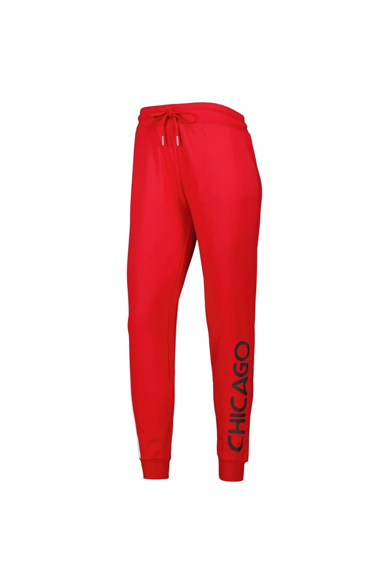 Women's Lusso Red Chicago Bulls Maddie & Matildas Raglan Tri-Blend Pullover Hoodie & Jogger Pants Set, Alternate, color, Red