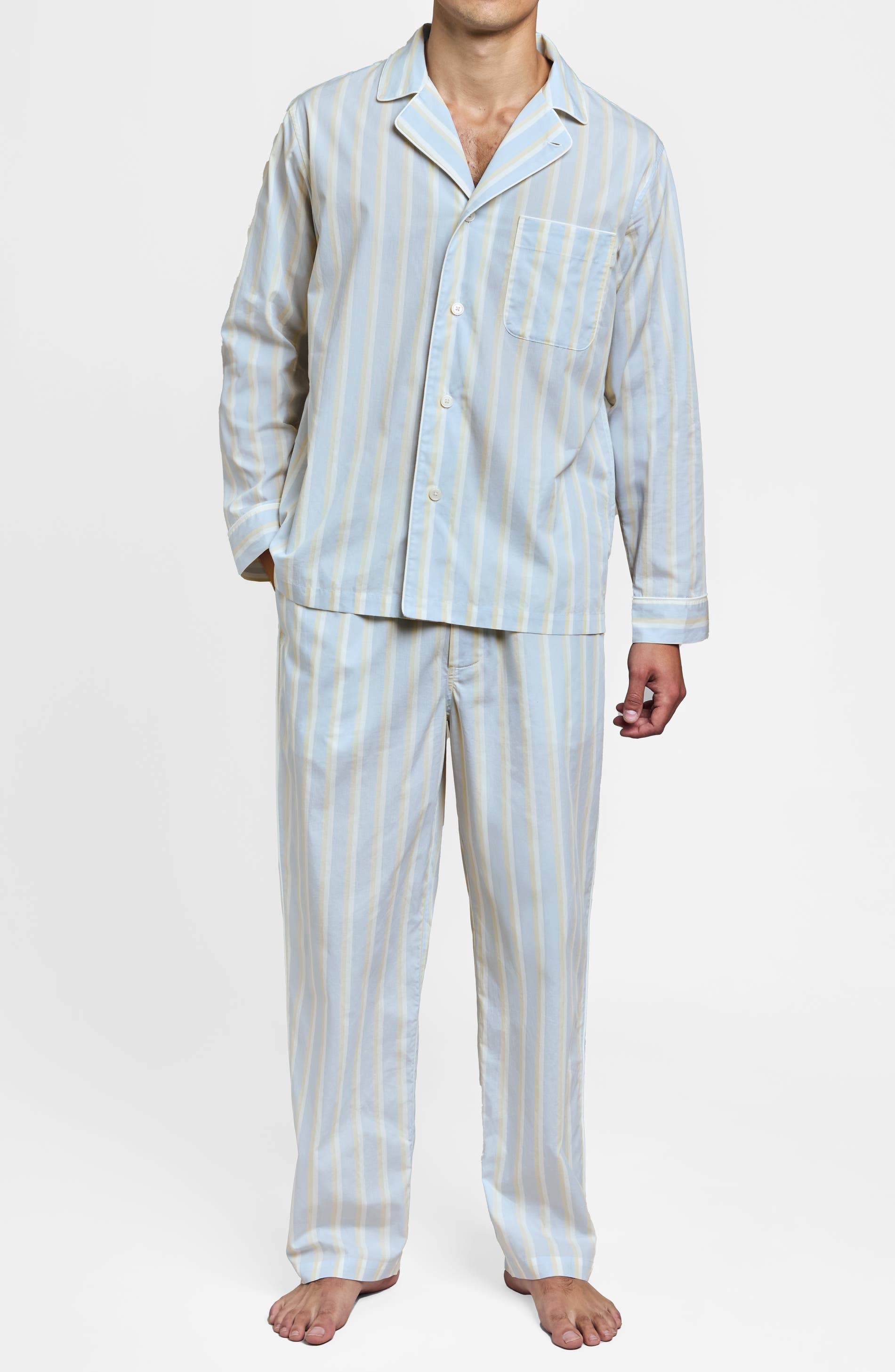 selected Blue & Cream Double Stripe
