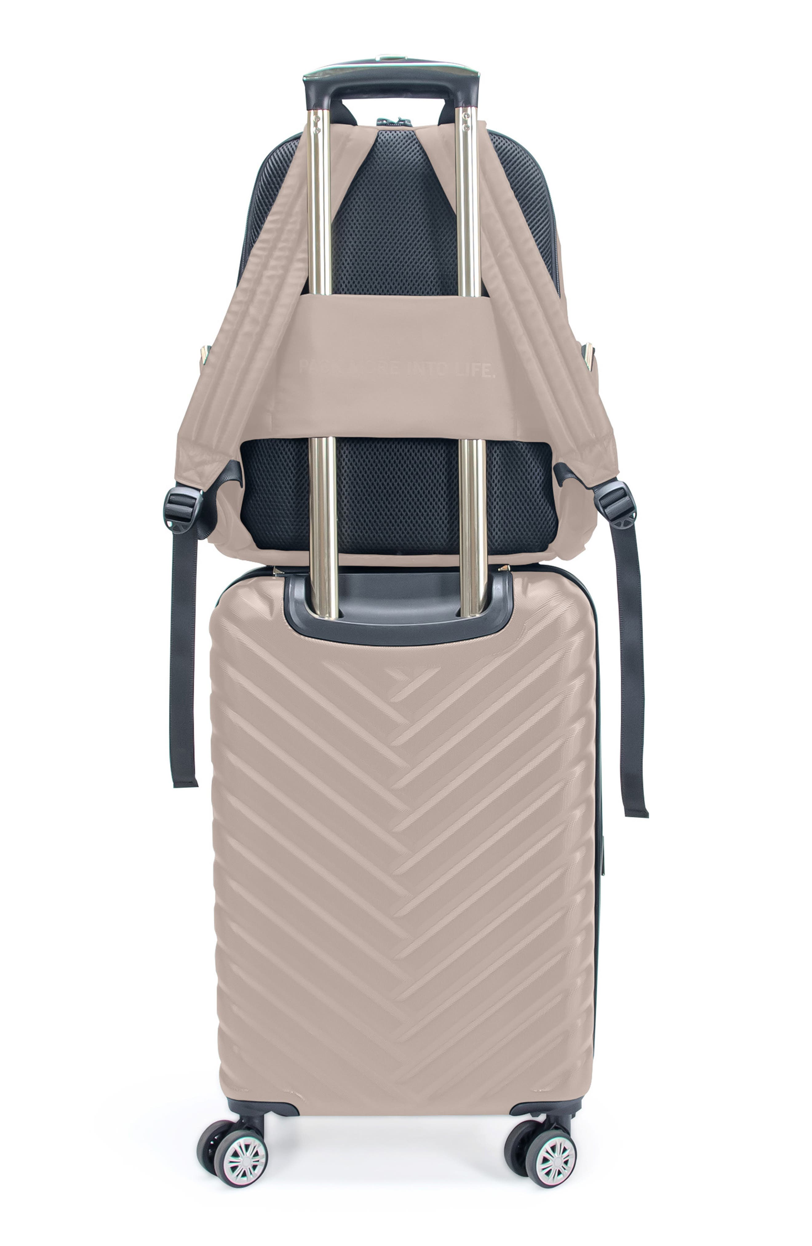 Kenneth Cole Madison Square 2-Piece Hardside Carry-On Luggage & Backpack Set, Alternate, color, Taupe