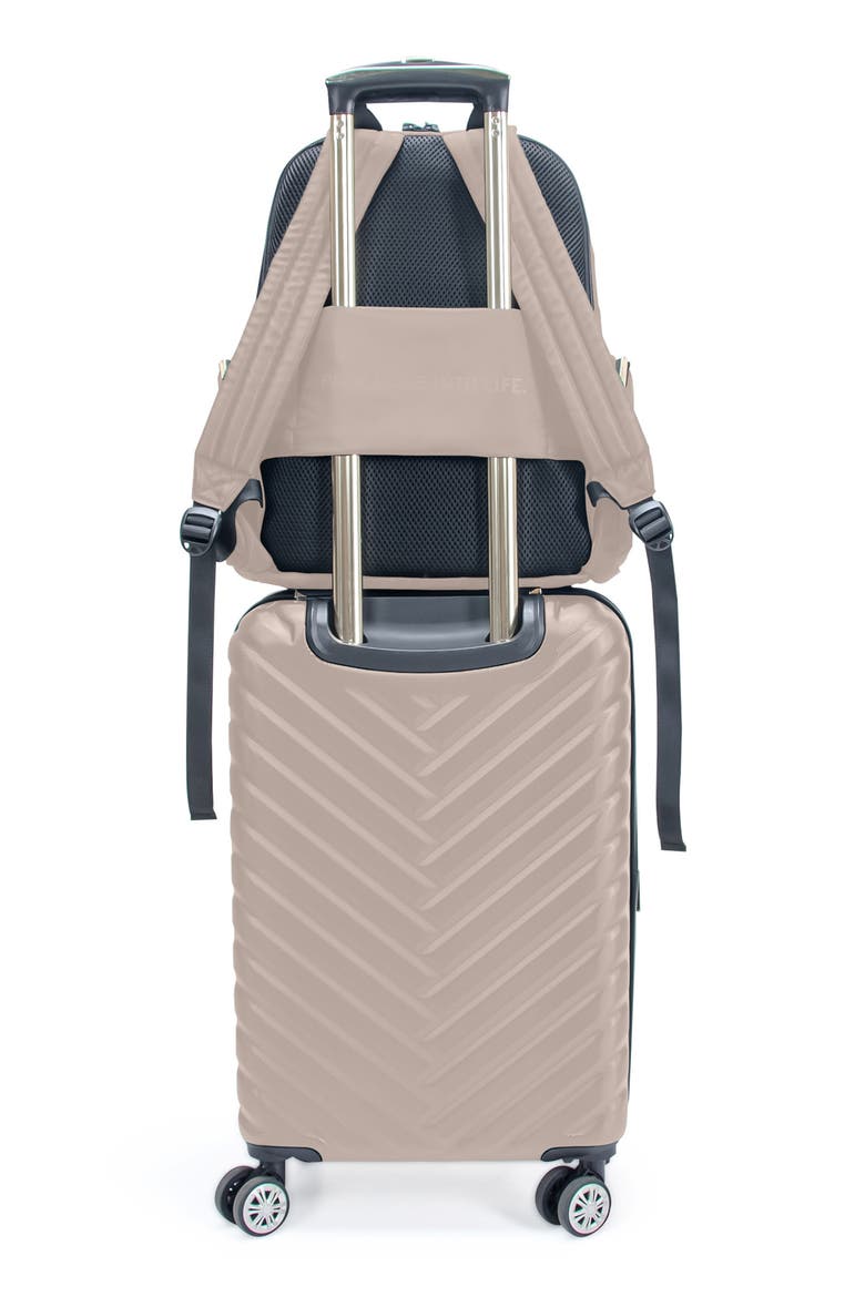 Madison Square 2-Piece Hardside Carry-On Luggage & Backpack Set, Alternate, color, TAUPE