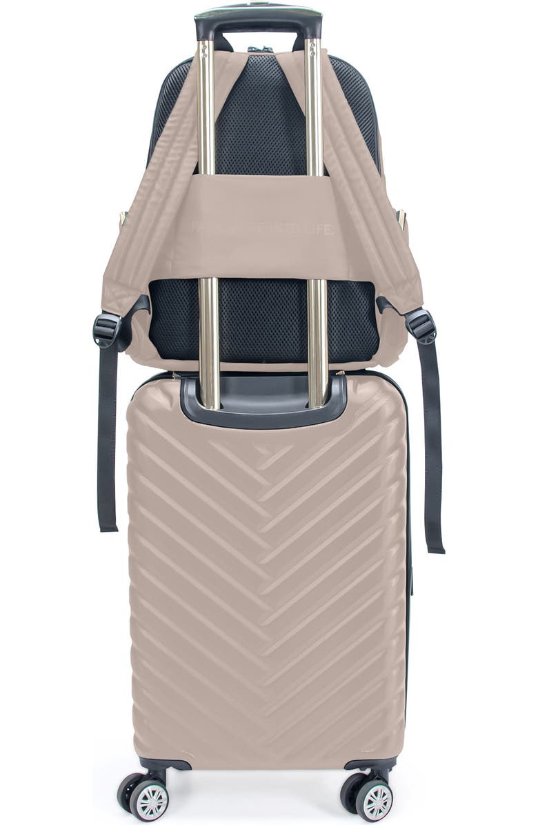 Kenneth Cole Madison Square 2-Piece Hardside Carry-On Luggage & Backpack Set, Alternate, color, Taupe