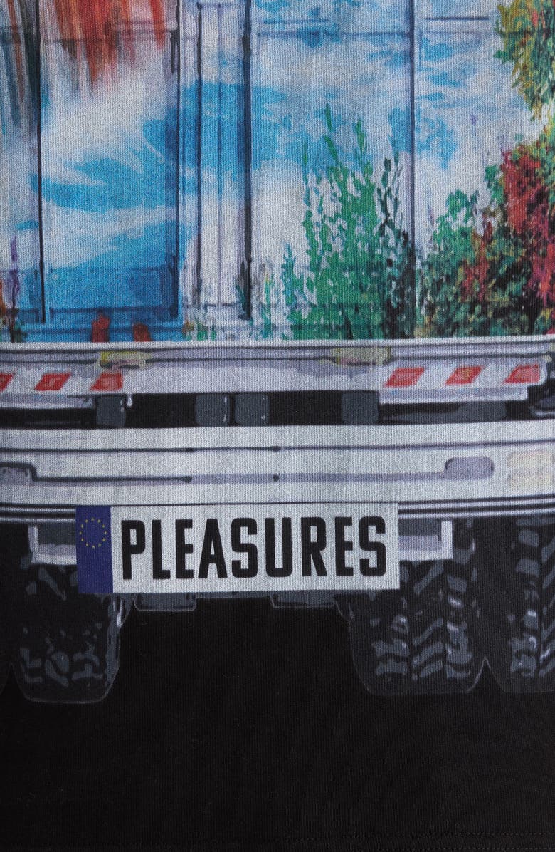 PLEASURES Semi Heavyweight Long Sleeve Graphic T-Shirt, Alternate, color, Black