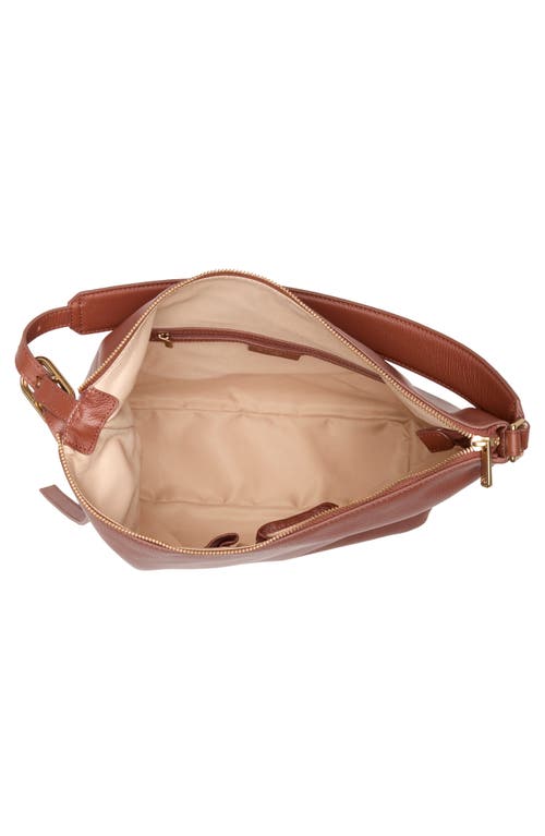 Sam Edelman Kara Medium Buckle Hobo Bag In Brandy