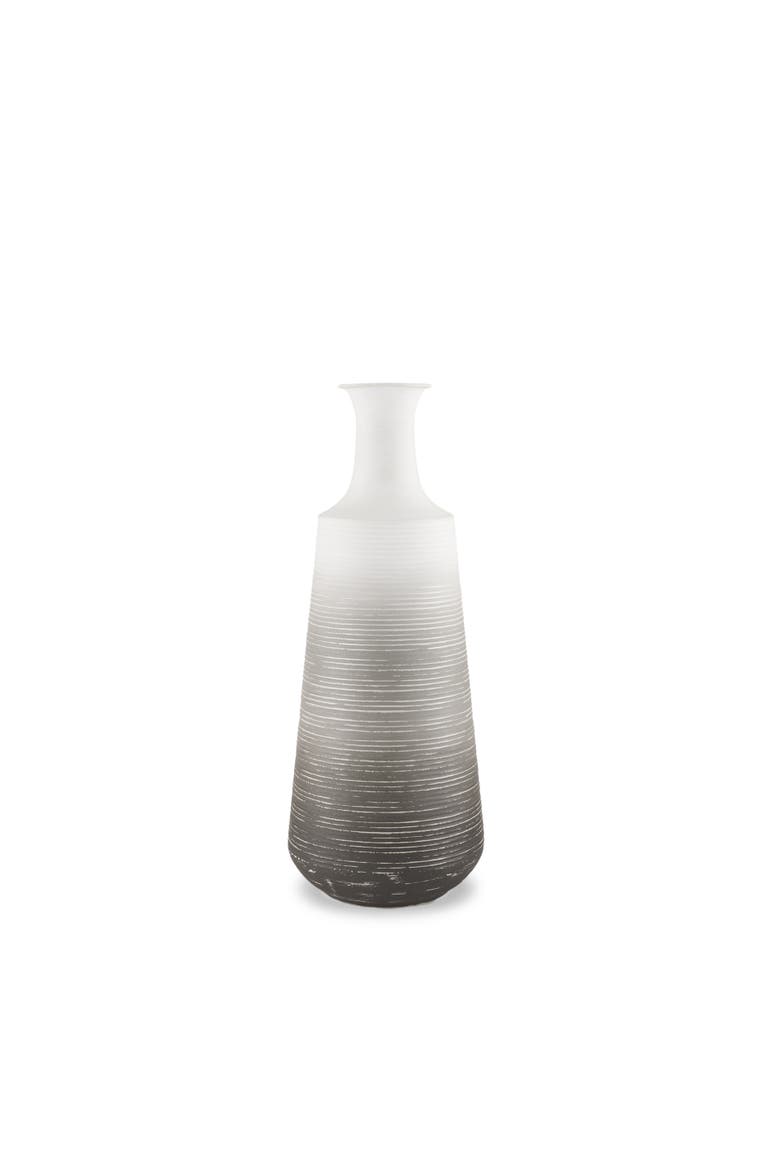 Toru Ombre Metal Vase, Main, color, Grey