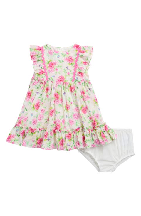 Kids' Daphne Floral Ruffle Trim Dress (Baby & Toddler)