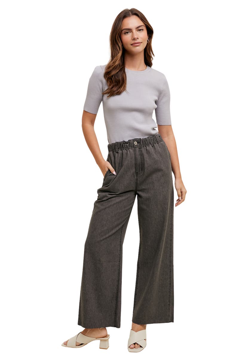 WISHLIST Ribbed Short Sleeve Knit Top, Alternate, color, Dove