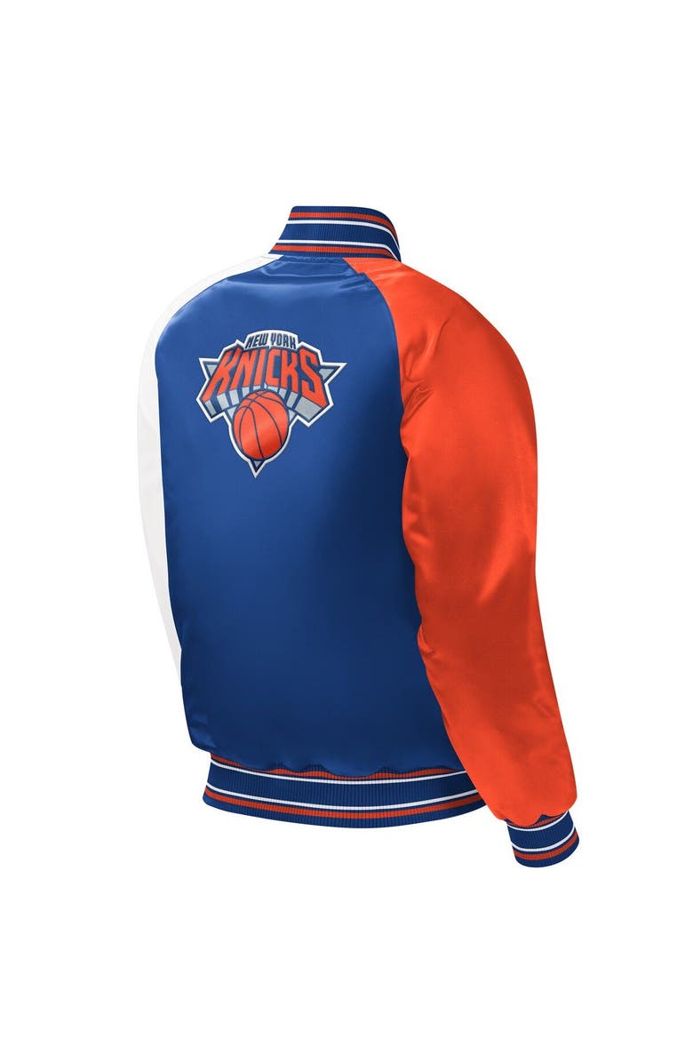 STARTER Youth Starter Royal New York Knicks Raglan Full-Snap Varsity Jacket, Alternate, color, Royal