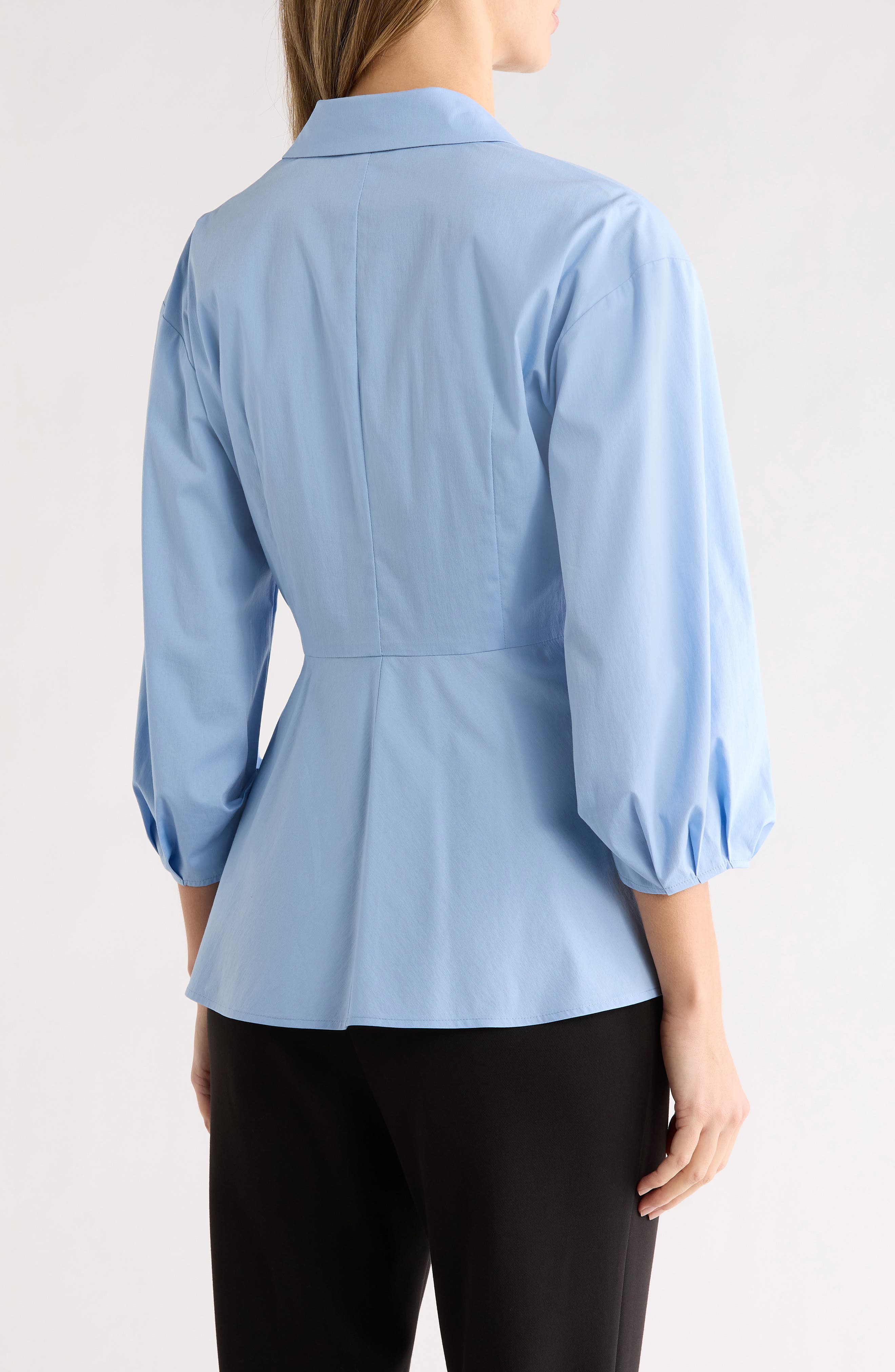 Draped D-Ring Faux Wrap Top - image 4