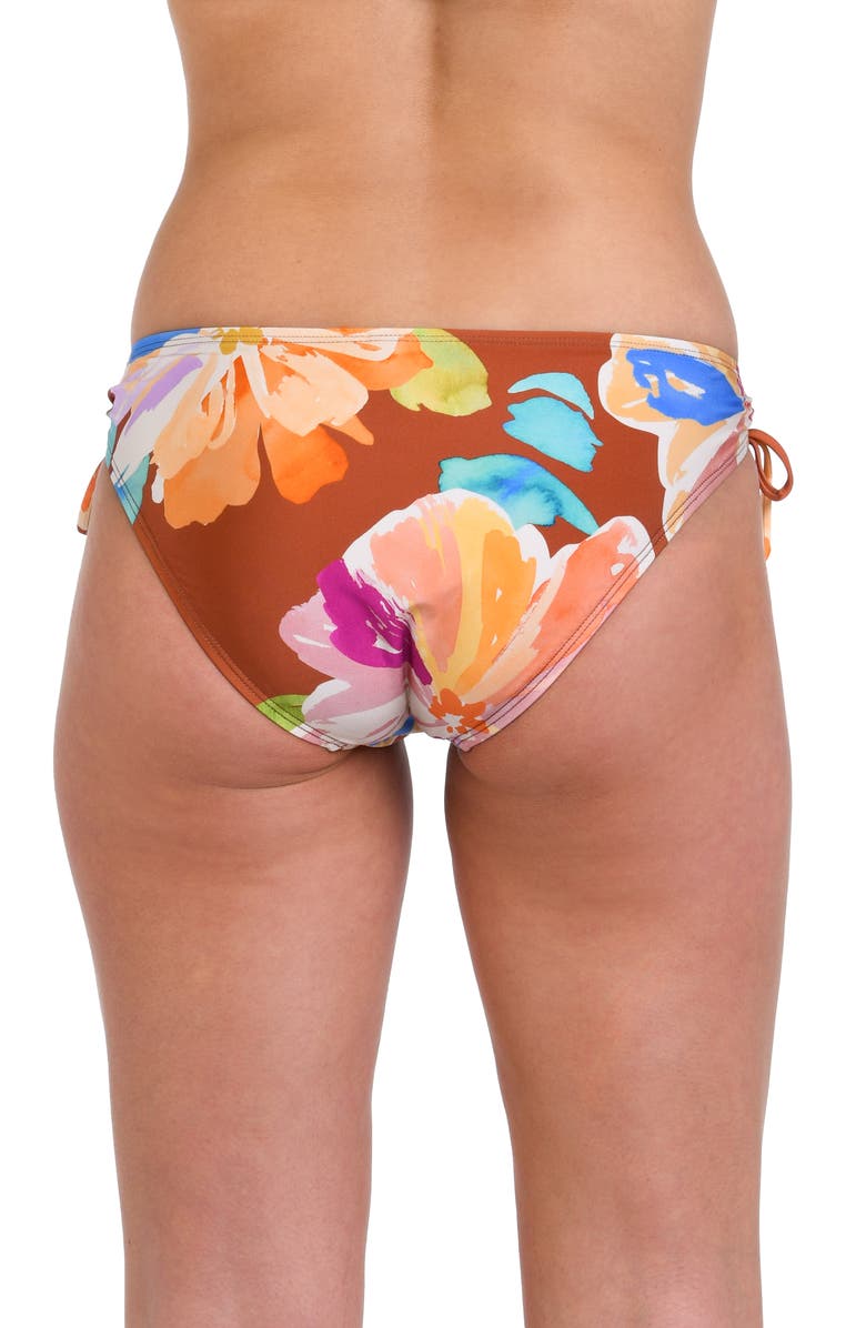 La Blanca Saharan Sands Adjustable Loop Hipster Bikini Bottoms, Alternate, color, Cinnamon