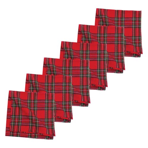 C & F Home C&f Home Arlington Plaid Napkin Set Of 6 In Red