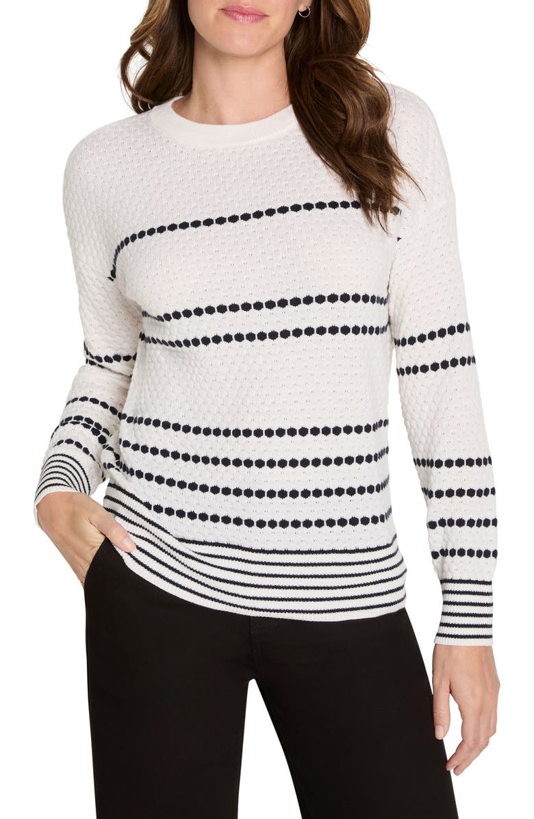 NIC+ZOE Circle Cotton & Cashmere Blend Sweater, Main, color, Cream Multi