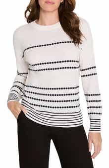 NIC+ZOE Circle Cotton & Cashmere Blend Sweater