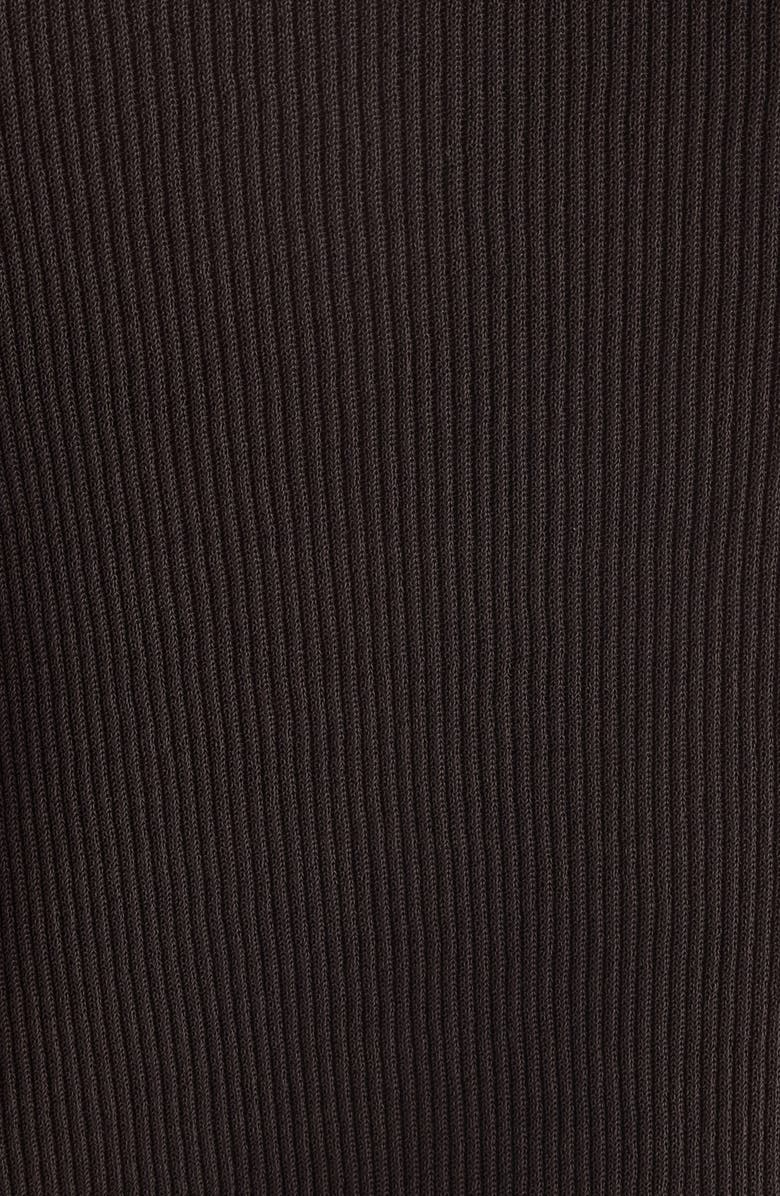 Acne Studios Semisheer Long Sleeve Rib T-Shirt, Alternate, color, Dark Brown