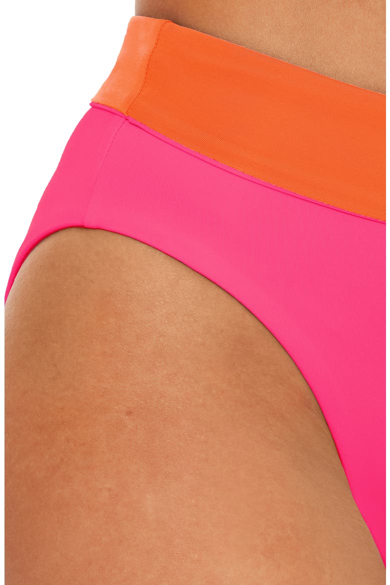 Reversible Triangle Bikini Top, Alternate, color, PUNCH/ CORA