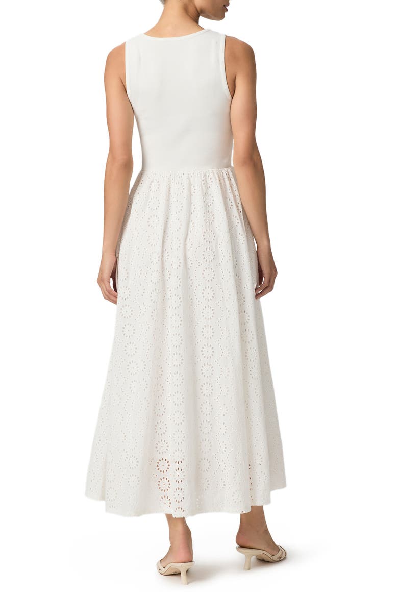 Morel Eyelet Sleeveless Maxi Sundress, Alternate, color, WHITE