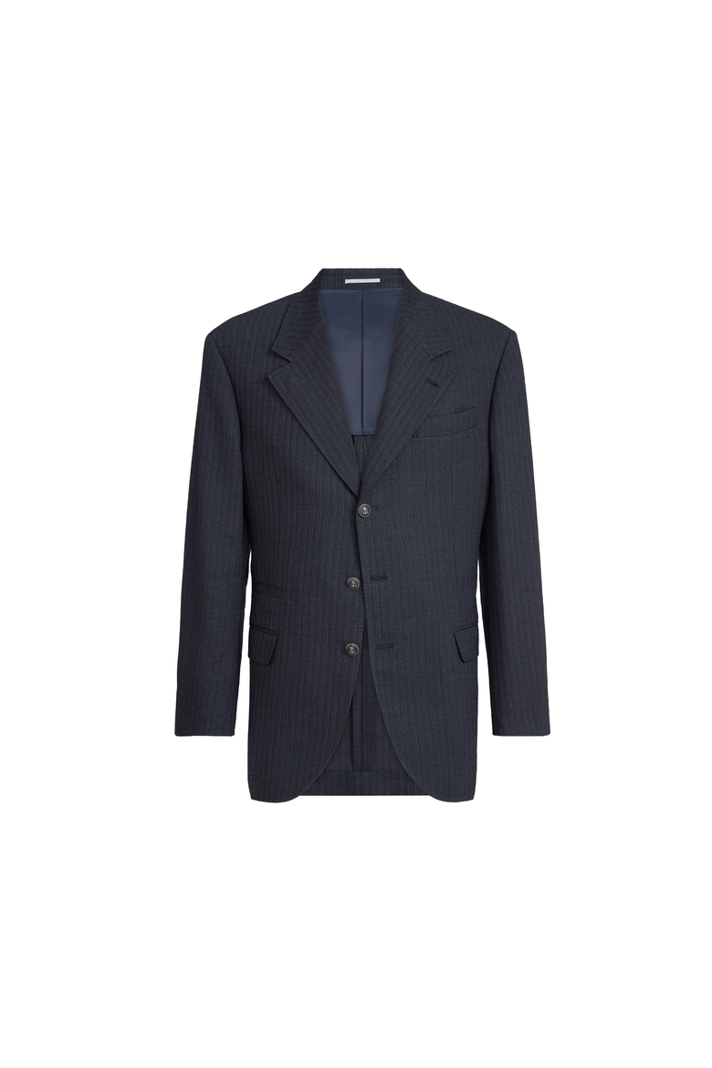 Chevron blazer, Alternate, color, Navy Blue