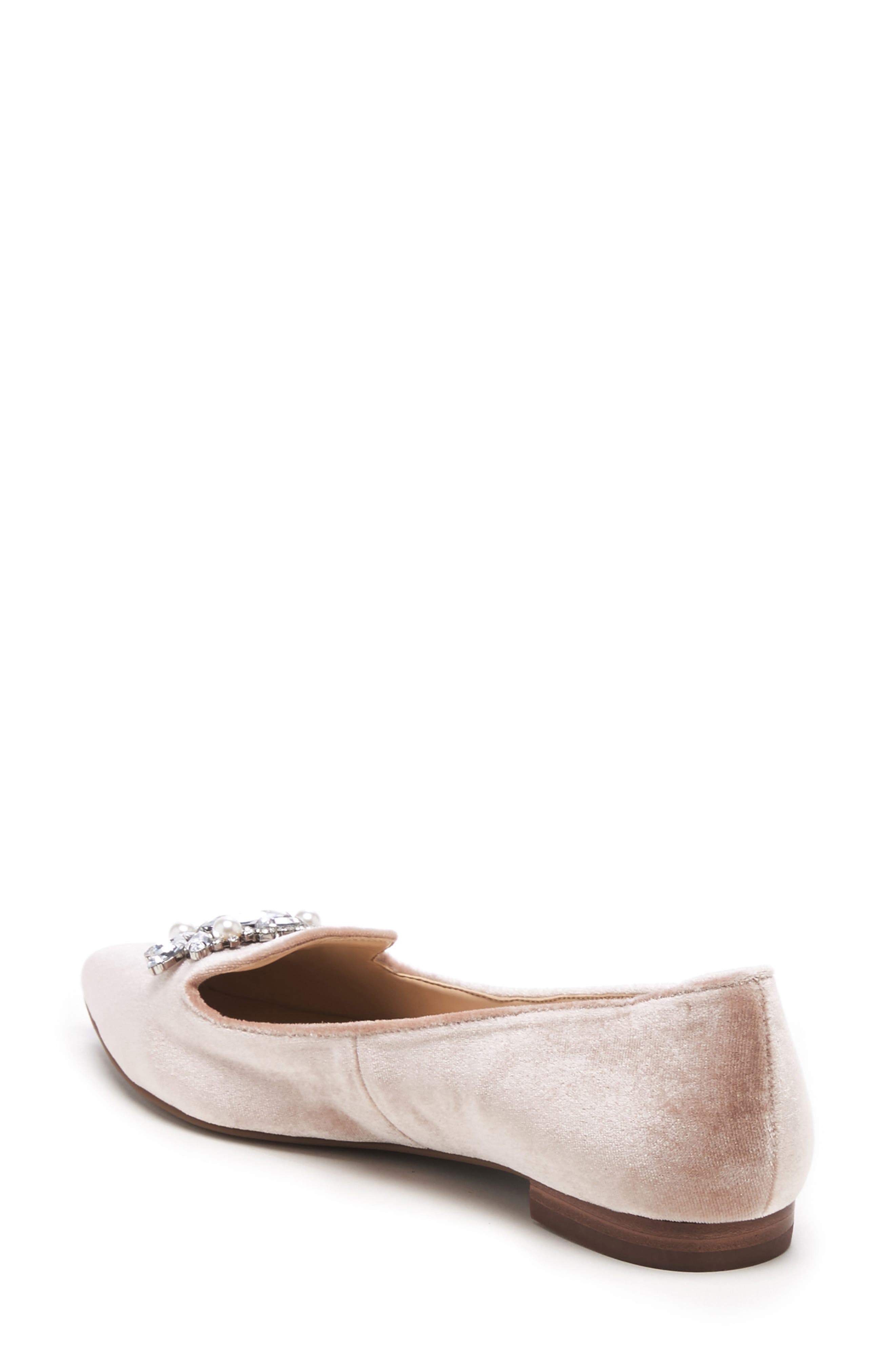 Libry Crystal Embellished Flat, Alternate, color, MOONLIGHT SUEDE