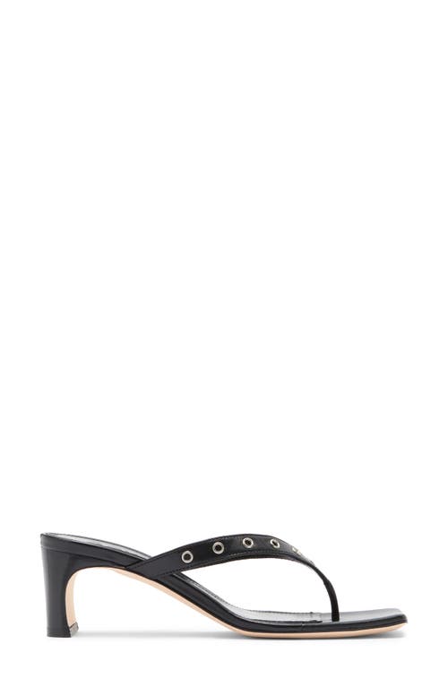 Aeyde Riva Grommet Sandal In Black
