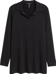 Eileen Fisher Johnny Collar Tunic Top