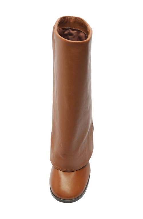Arezzo Harper Foldover Shaft Boot In Brown