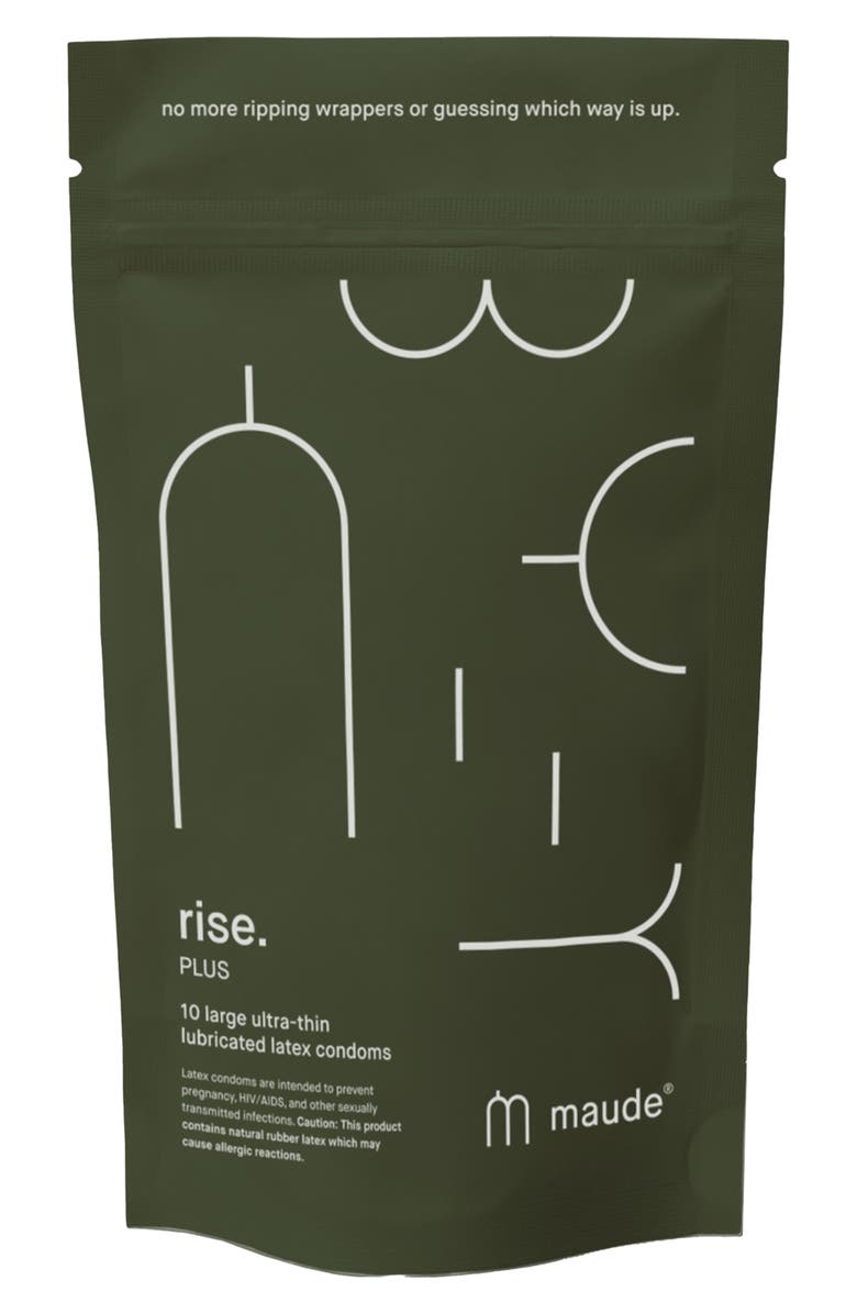 maude Rise Plus Ultrathin Lubricated Latex Condoms, Main, color,